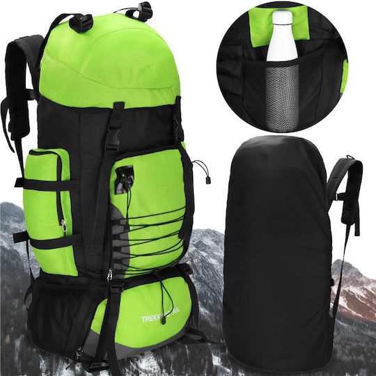 Rucsac Militar Tactic de Drumeție cu Husă de Ploaie 90 Litri 25 Kg 85x38x26 cm Verde Negru