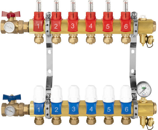Floor Heating Distributor 3 Circuits Complete