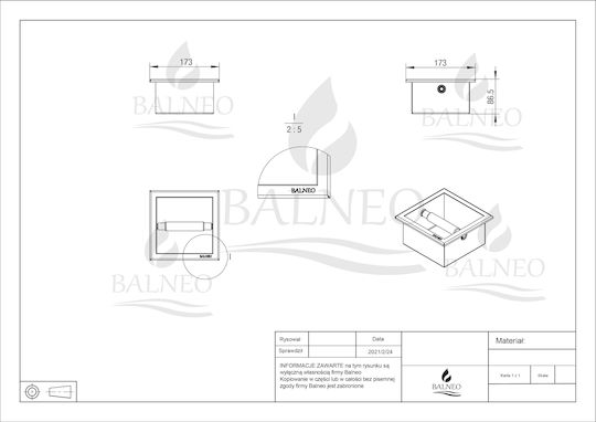 Balneo Haltevorrichtung für Toilettenpapier Weiß