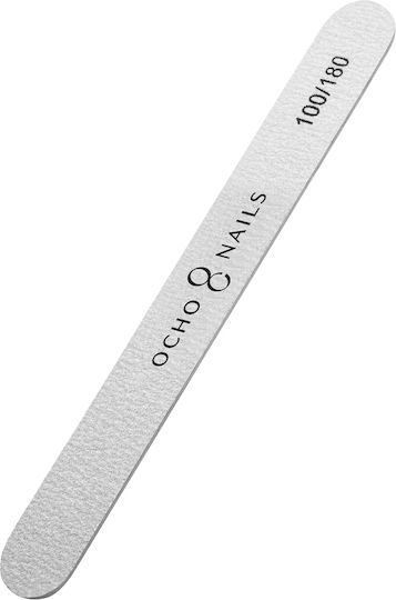 Ocho Nails Straight File Slim 100/180 1 Piece Safe Pack