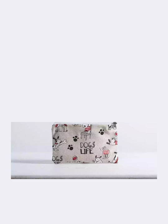 Beauty Home Dogs Life Παιδικό Πορτοφόλι με Φερμουάρ Γκρι