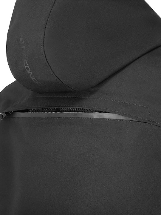 Seca District Мъжко Мотоциклетно яке Softshell Водоустойчив Черен