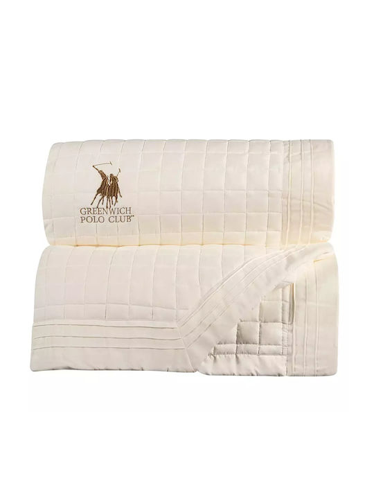 Greenwich Polo Club 2355 Tagesdecke Übergröße Mikrofaser Ecru 240x250cm