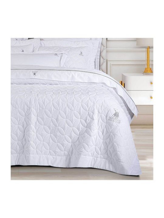 Greenwich Polo Club 2357 Κουβερλί Υπέρδιπλο Microfiber White 240x250cm