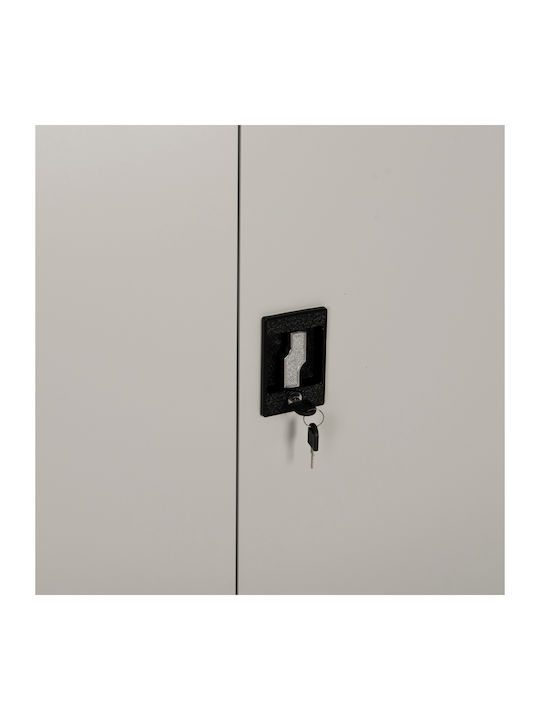Double Door Wardrobe Metallic 90x40x190cm