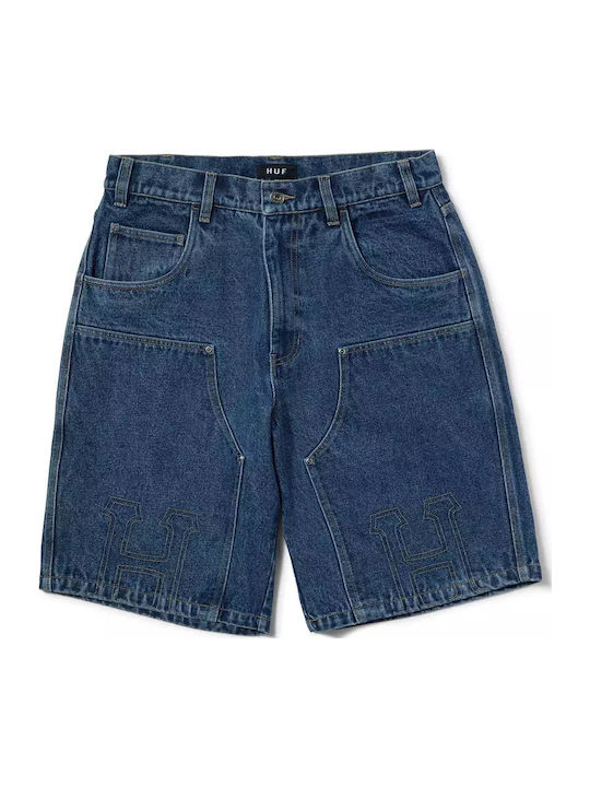 Classic H Double Knee Herrenshorts Stone Wash Indigo