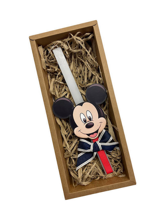 Τεμ 1 Λαμπάδα Mickey Τετράγωνη Λευκή