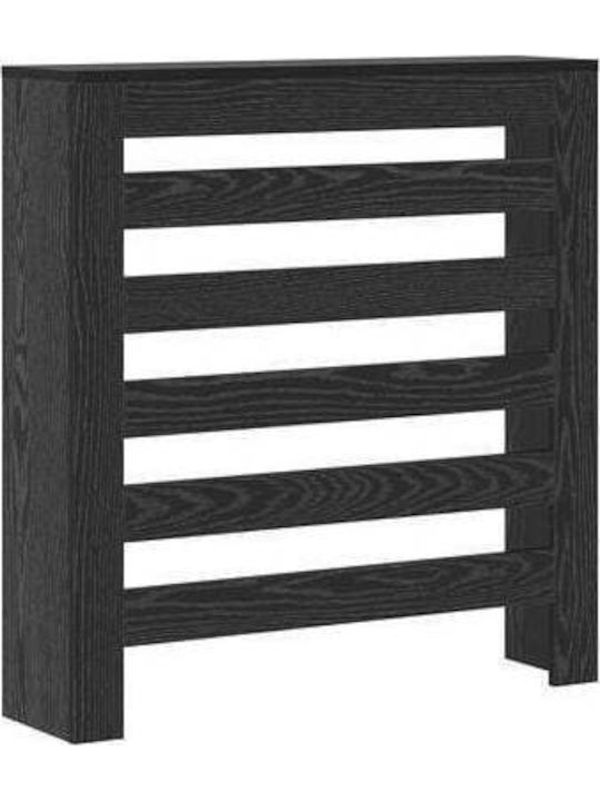 vidaXL Black Particleboard Radiator Cover 78x20x82cm