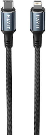 Havit USB-C to Lightning Cable 30W Μαύρο 1m (1897275)