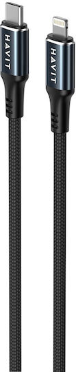 Havit USB-C to Lightning Cable 30W Μαύρο 1m (1897275)
