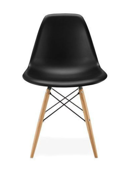 Fiore Kd Dining Room Polypropylene Chair Black 46x53.5x81.5cm