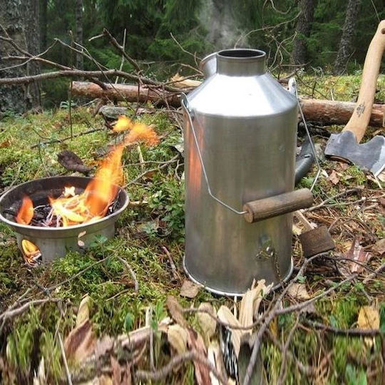 ‘Base Camp’ Kettle 1.6 L Stainless Steel + Whistle Kelly Kettle