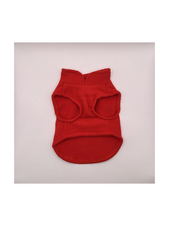 Bonnie Kleine Fleece-Hundeweste Rot mit Leinenring