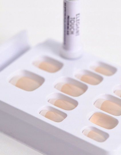Elegant Touch Nail Tips in Beige Color 24pcs
