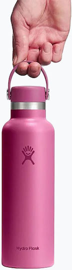 Hydro Flask Standard Mouth mit Flex Strohdeckel Edelstahl Thermosflasche 621ml Reef mit Stroh