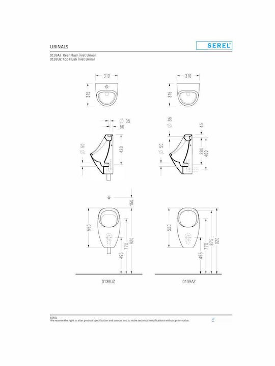 Serel Orkide Urinal White