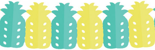 Paper Garland "Sweet Pineapple" Size 360 X 11.5 X 20 cm 1 Piece