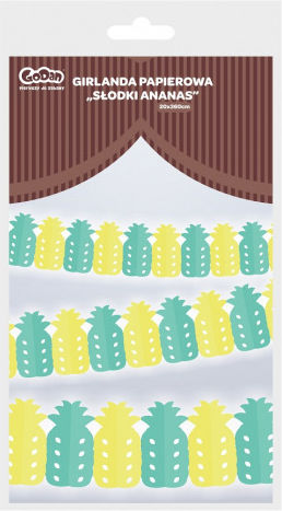 Paper Garland "Sweet Pineapple" Size 360 X 11.5 X 20 cm 1 Piece