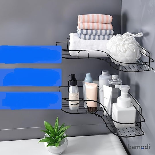 Corner Wall Mounted Bathroom Shelf Plastic Orange