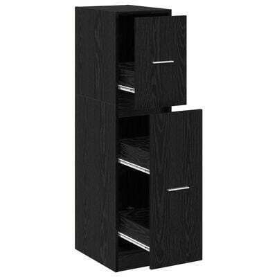 vidaXL Bathroom Cabinet L30xW41xH118cm Black