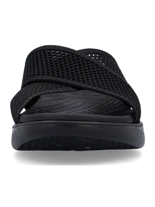 Γυναικεία Ανατομικά Σανδάλια Flatforms Μαύρα