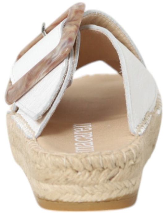 Women's Flat Sandals in White Color