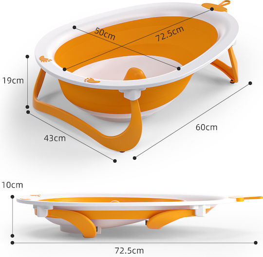 Foldable Baby Bath Orange