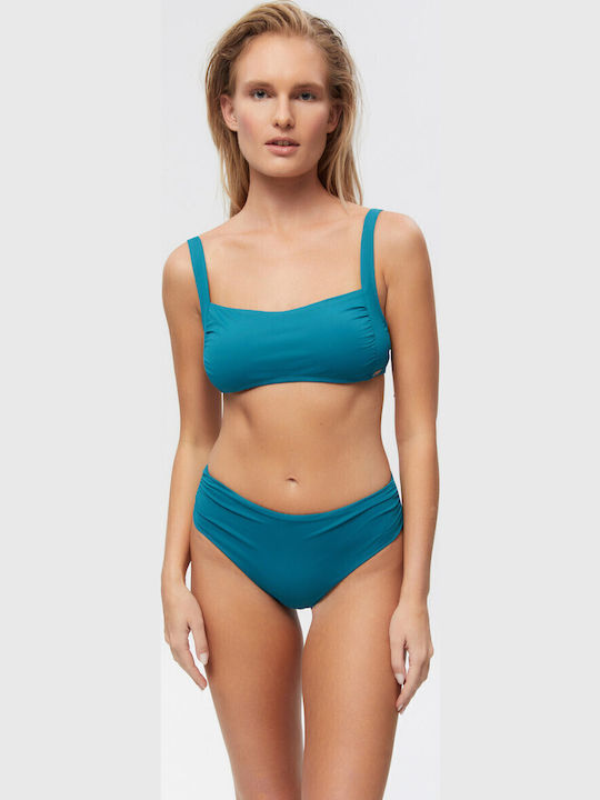 Bikini Sports Bra B Cup with Padding Petrol Blue