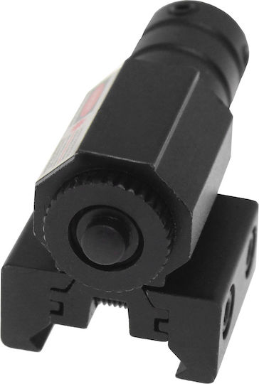 Gun Rail Sight Laser Targeting Shooting Red Beam Black 21459 Oem