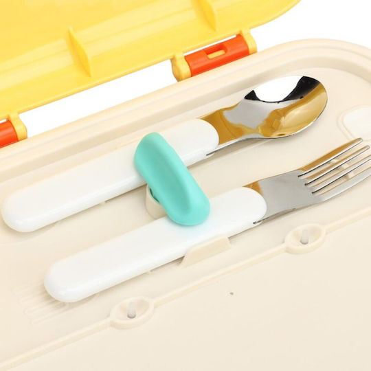 Queen Mother Plastic Kids' Food Container 1.3lt Yellow x x 7.5cm