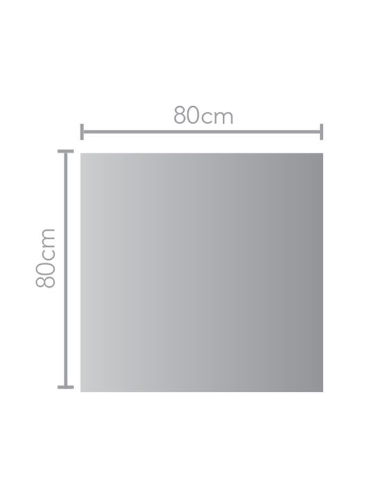 Imex Italia Oglindă de Baie Pătrată Lumini LED Atingere 80x80cm