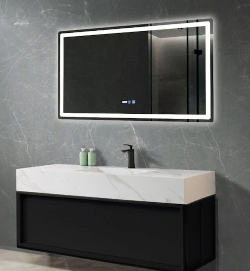 Sparke Astral Rectangular Bathroom Mirror Led Touch made of Metal 90x55cm