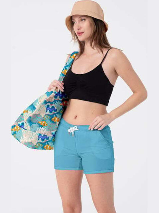 Miami Beach Geantă De Plajă Din Material Textil Albastră