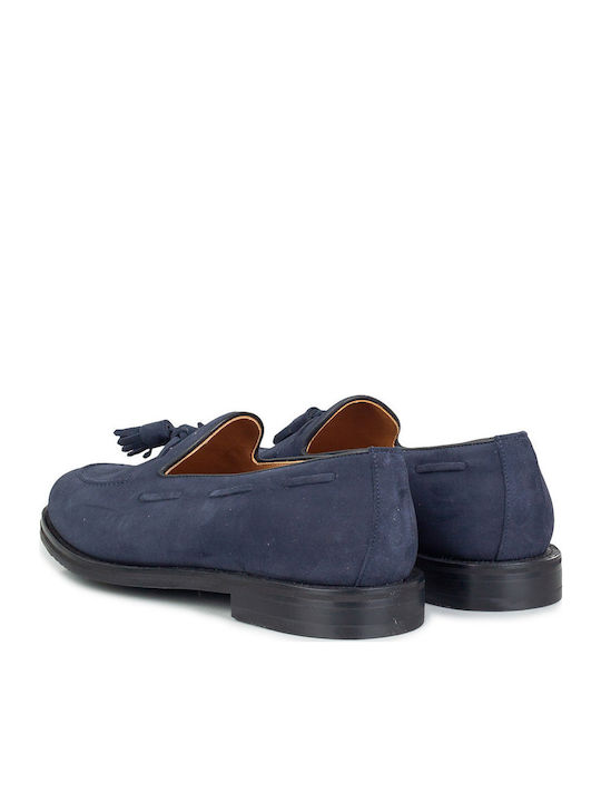 Wildleder Herren Mokassins in Blau Farbe