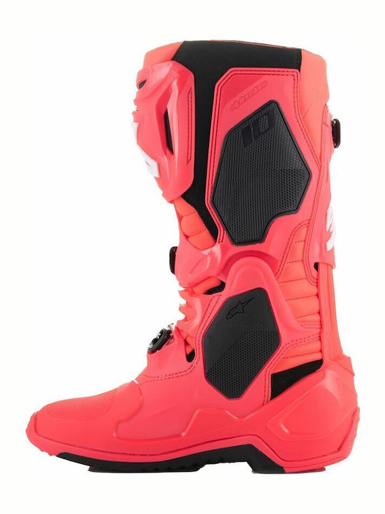 Alpinestars Tech 10 Δερμάτινες Ανδρικές Μπότες Ροζ