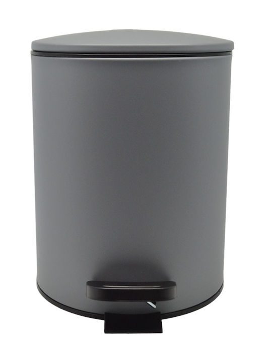 Ankor Inox Σετ Πιγκάλ και Καλαθάκι Μπάνιου Soft Close 5lt Γκρι