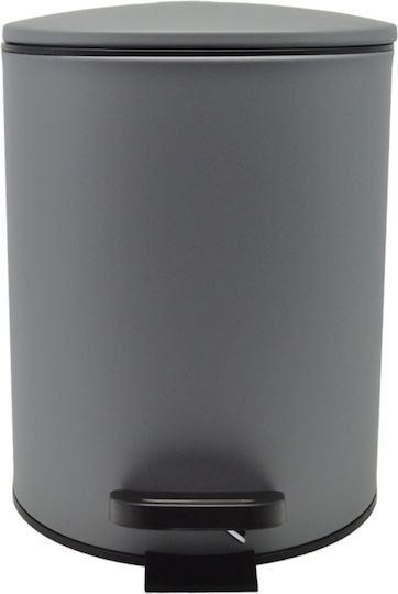 Ankor Inox Σετ Πιγκάλ και Καλαθάκι Μπάνιου Soft Close 5lt Γκρι
