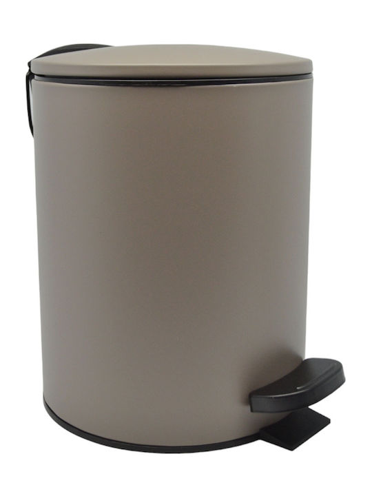 Ankor Inox Σετ Πιγκάλ και Καλαθάκι Μπάνιου Soft Close 5lt Μπεζ