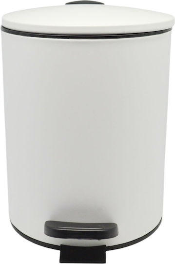 Σετ Πεντάλ Inox 5lt+πιγκάλ Άσπρο Ματ Soft Close Ankor