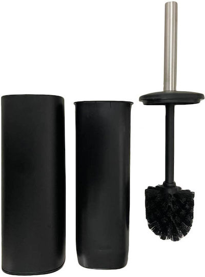 Ankor Inox Set aus Toilettenbürste und Mülleimer für das Badezimmer Sanftes Schließen 5Es Black Checkmate