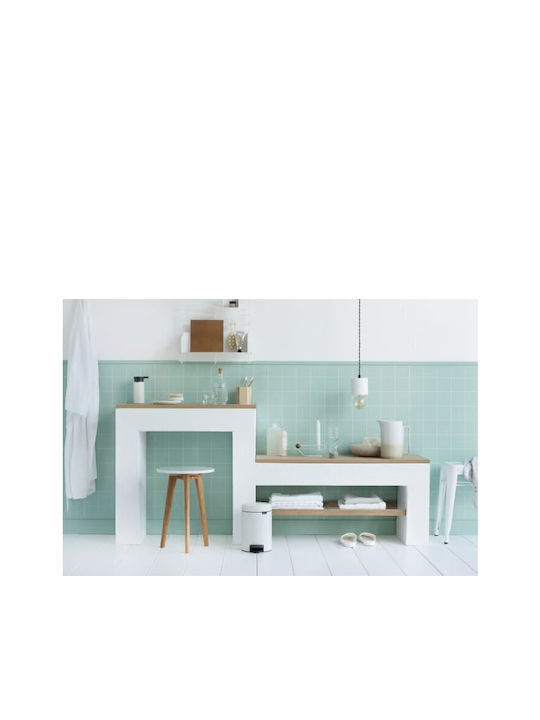 Brabantia Newicon Pedal-Abfalleimer 3 L Leises Schließen Rutschfester Boden Weiß