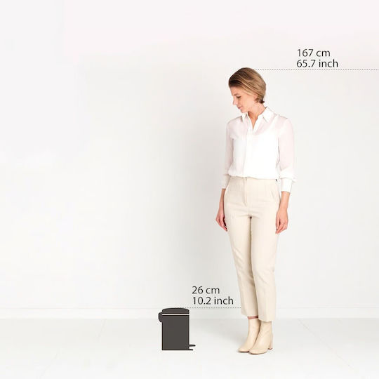 Brabantia Newicon Pedal-Abfalleimer 3 L Leises Schließen Rutschfester Boden Weiß