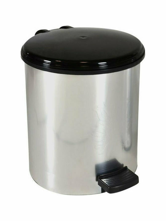 Sidirela Πλαστικό Καλαθάκι Μπάνιου 12lt Black Silver