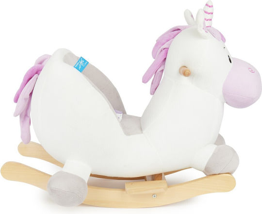 Bieco Schaukelspielzeug Einhorn für 9++ Monate für ein Gewicht bis zu 26kg Weiß