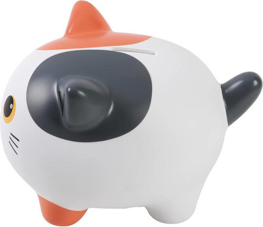 I-Total Children's Money Box Plastic White 18x15x16cm