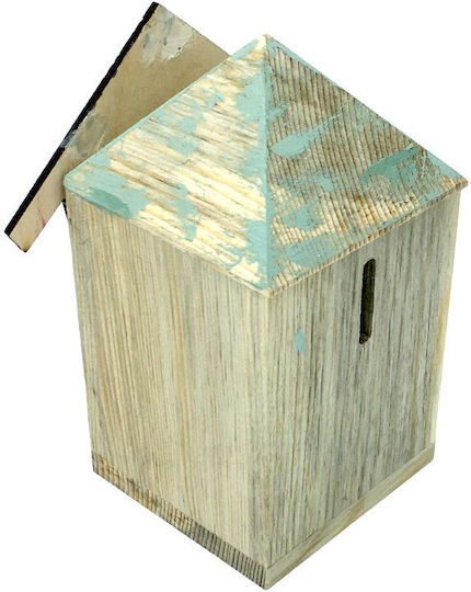 LiebeQueen Spardose Holz Beige 12x8.5x15cm