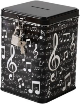 I-Total Money Box Metal Black 15x10.5x10.5cm