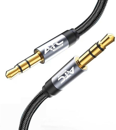 ATC 3.5mm Jack Cable 3.5mm Male - 3.5mm Male Black 2m With Gold Plated Terminals 3.5 TRS
