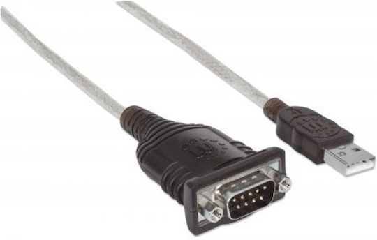 Manhattan Καλώδιο RS232 9-pin male σε USB-A 0.45m (151856) 1τμχ