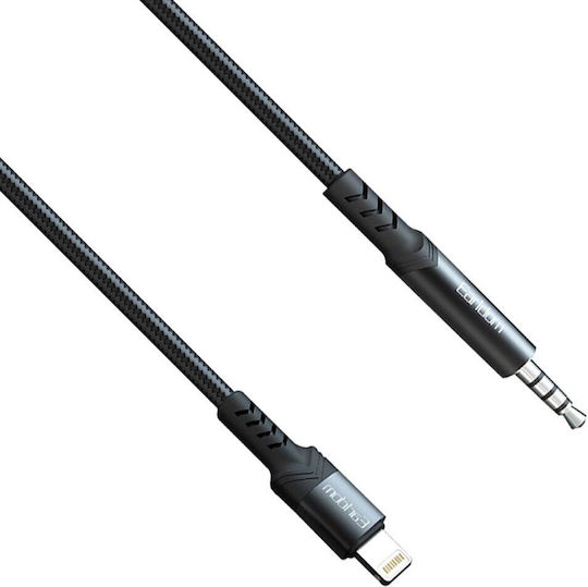 Earldom Braided la Cablu Lightning Negru 1m (ET-AUX39)